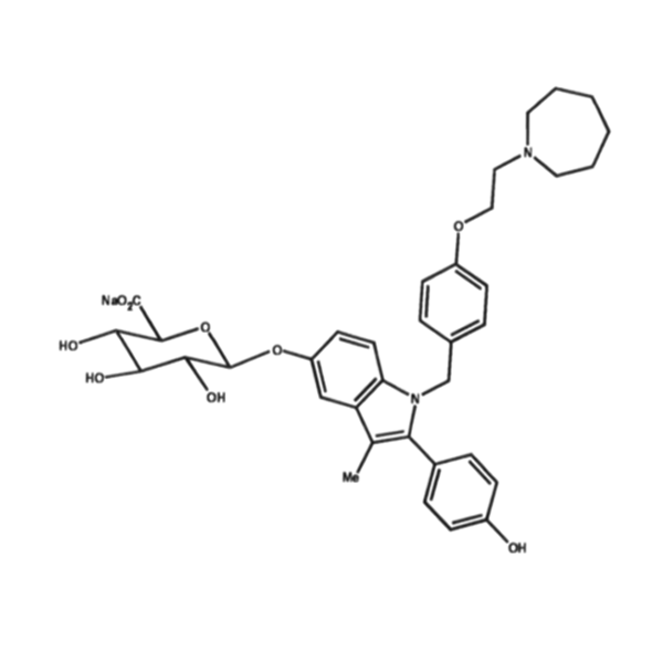Glucuronides-Bazedoxifene glucuronide Sodium Salt-1581075214.png
